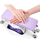 Nail Arm Rest for Acrylic Nails, Microfiber Leather Nail Hand Rest Cushion for Nails, Soft Hand P...