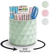 minimaliving Desk Organizer,Sparkling Diamond-like Pen Holder for Desk 360°Rotating Office Desk A...