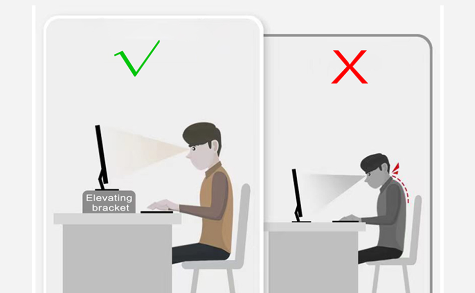 Ergonomic Monitor Stand.match your eye level, help you reduce strain on neck