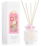 COCORRÍNA Gypsum Flower Reed Diffuser – Eucalyptus &amp; Freesia Scent, 6.76 oz Oil with 8 Sticks, Lo...