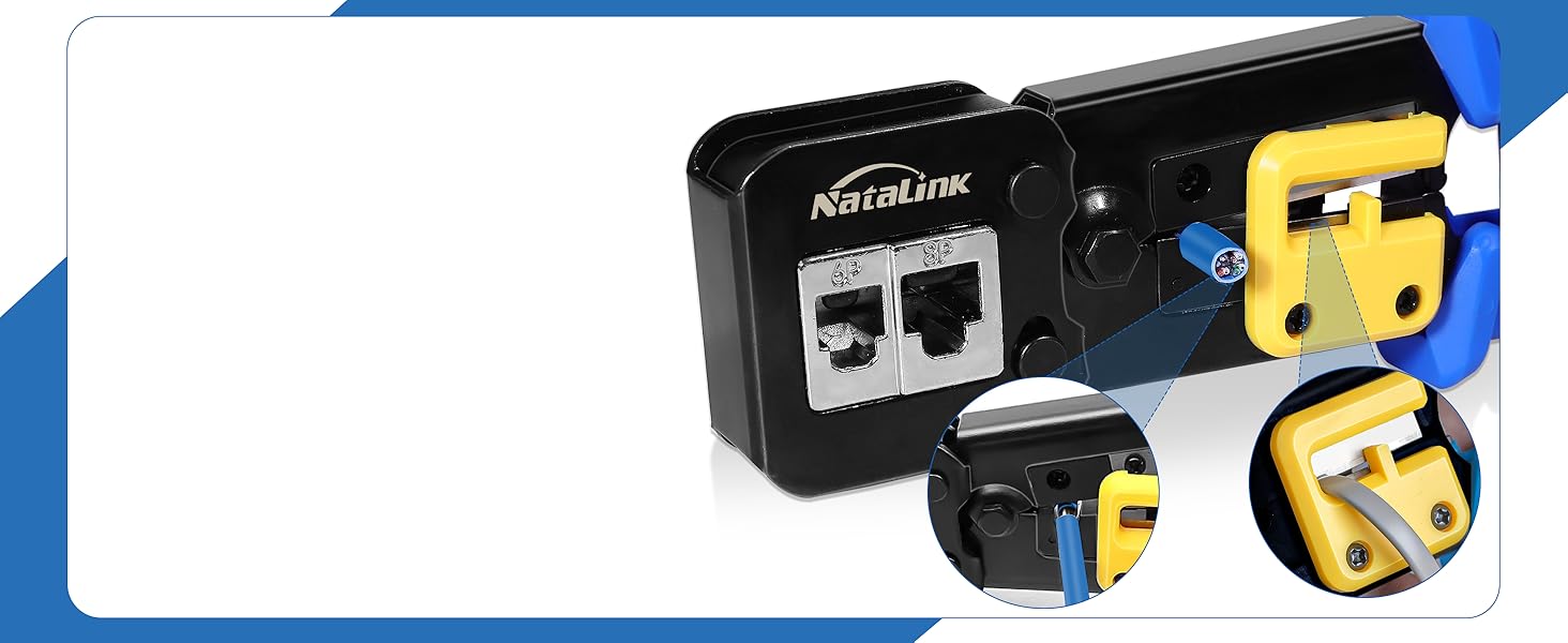 two stripper slot for round and flat cable