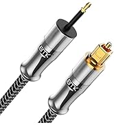 EMK 24K Gold Plated Toslink to Mini Toslink Cable Digital Optical Audio Cable 3.5 mm Mini Optical...