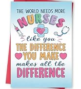 FANCYLUCKY Colorful Nurses Thank You Card, Nurse Appreciation Gift for Women, Nurse Day Thank You...