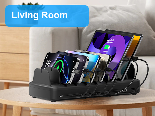 10 port charging station for Living Room