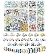 600PCS FIVEIZERO 20 Colors Rondelle Spacer Beads for Jewelry Making, 6mm, 8mm, 10mm Rhinestone Sp...