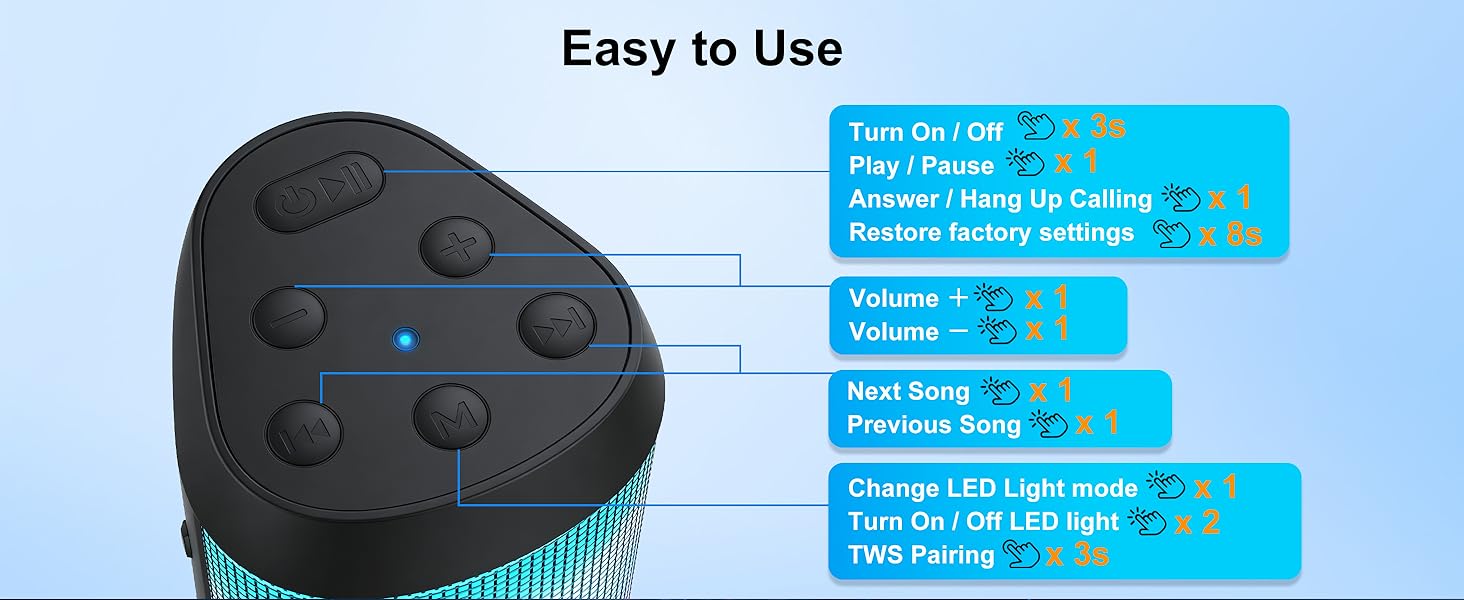 Easy to use this Bluetooth speaker