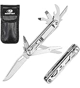 Mossy Oak 12-in-1 Multitool Pocket Knife with Pouch, Stainless Steel Multitool Knife with Clip, S...