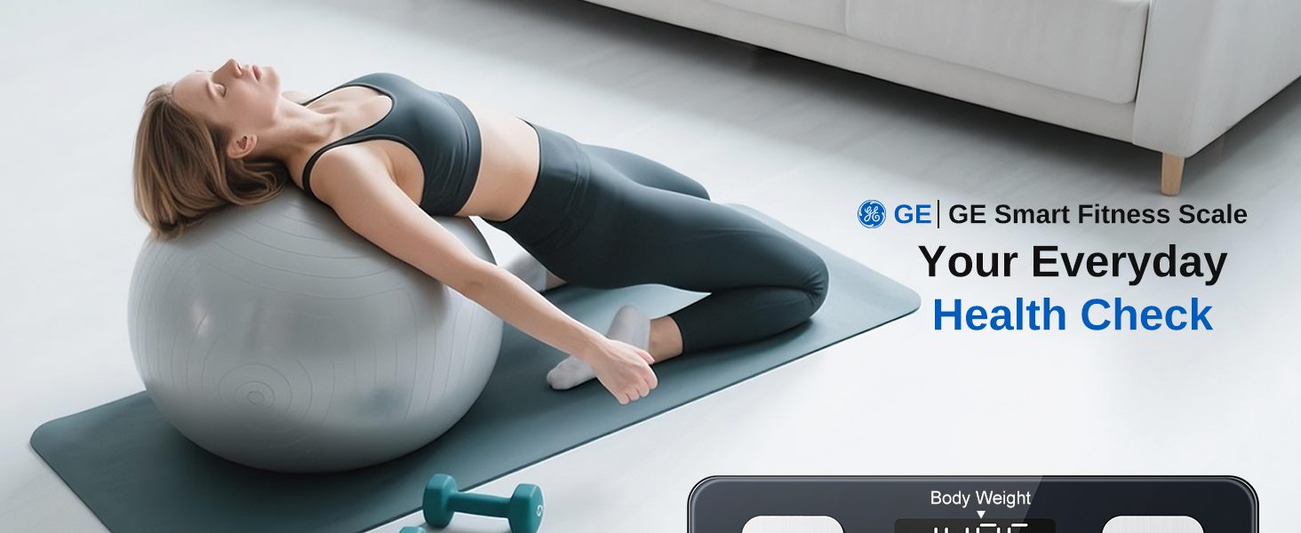 ge smart scale with BMI body fat on-scale display