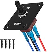 RVBOATPAT Reverse Polarity Toggle Switch 12V 30A, DPDT Momentary (ON)-Off-(ON) Toggle Switch with...