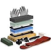 Loyareal Knife Sharpening Stone Kit, Professional Whetstone Sharpener Stone Set, Premium 4 Side G...
