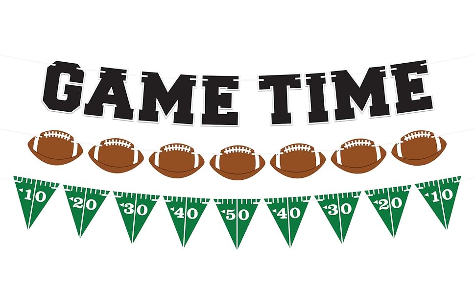 game time football party banner