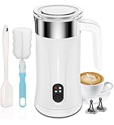 Ovetedot Milk Frother, 4-in-1 Milk Frother and Steamer, 10.1oz/300ml Automatic Hot and Cold Foam ...