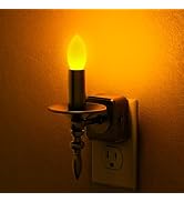 Briignite Flameless Candle Night Lights Plug into Wall, Amber LED Night Light with Dusk to Dawn S...