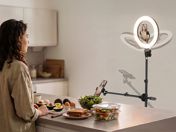 phone tripod with ring light