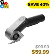 HOTO EdgeFlow Cordless Electric Scissors, Titanium Blade & LED Display, Rechargeable Cardboard Bo...