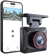 AKEEYO-P1 WiFi Dash Cam Front,1080P Dash Camera for Cars with App Controls,Mini Front Mirror Dash...
