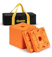 BUNKER INDUST RV Leveling Blocks/Stackable Jack Blocks, Interlocking Leveling Pads Wheels Stabili...