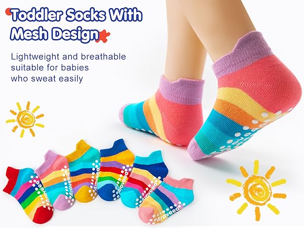 non-slip grips machine washable reinforced toes breathable eco-friendly skin-friendly
