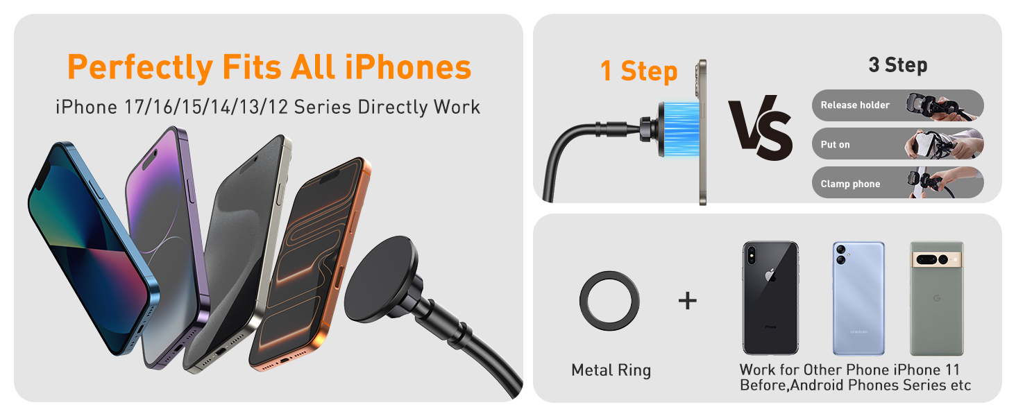 Magnetic Gooseneck Phone Holder Mount