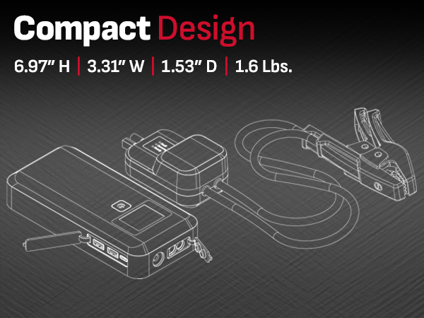 Schumacher SL1639 1000A 12V Lithium Portable Power Pack and Jump Starter 