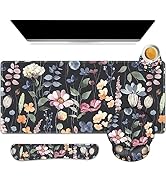 ARTSO Desk Mat, Large Gaming Mouse Pad Wrist Support Set, Ergonomic Keyboard Wrist Rest Desk Pad ...