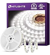 HitLights Cool White LED Strip Lights, UL-Listed Premium High Density 16.4ft, 600LED, 5000K, 48W,...