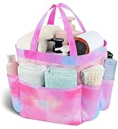 Attmu Mesh Shower Caddy Portable, Quick Dry Hanging Shower Tote Bag for College Dorm Room Essenti...