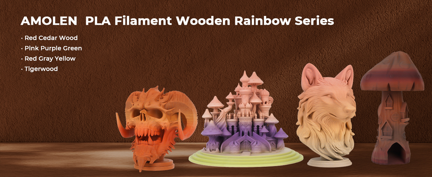 rainbow wood pla