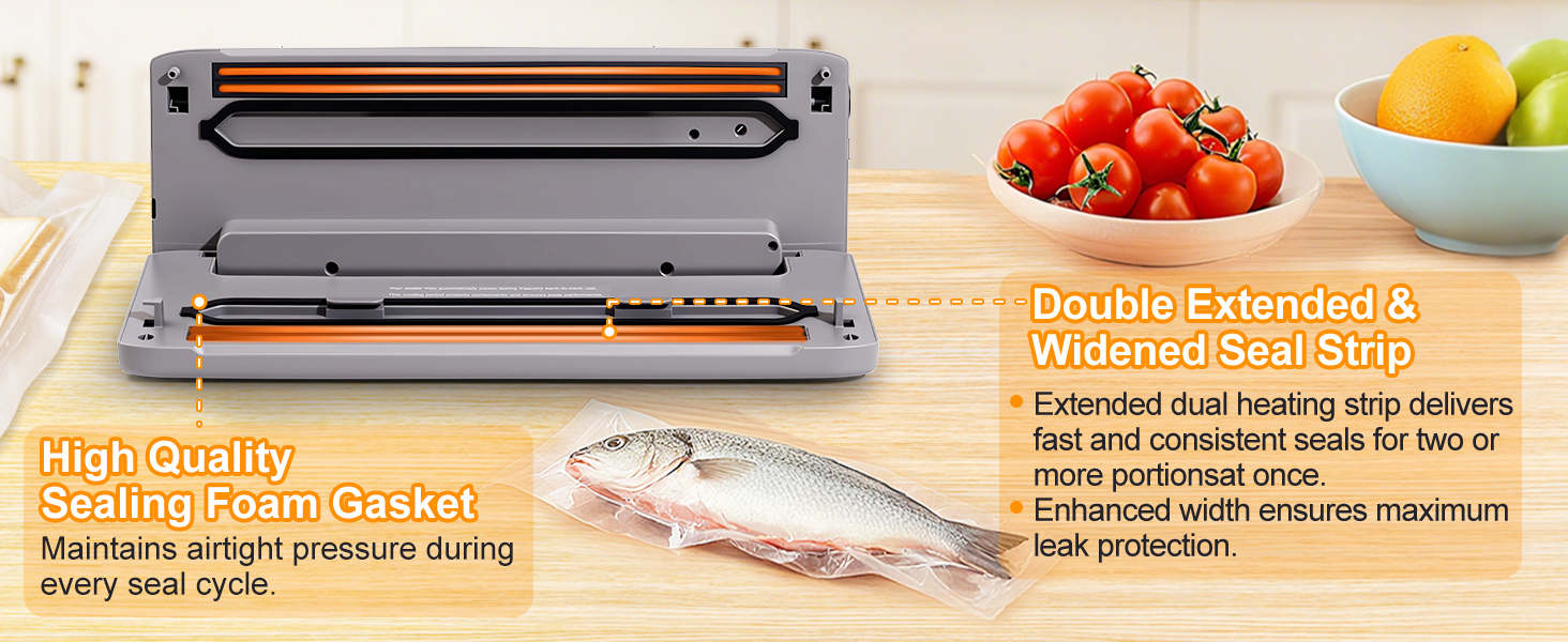 Double seal &amp;amp; extended sealing