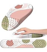 Hasinart Ergonomic Mouse Pad and Keyboard Wrist Rest with Massage Design, Space-Saving Mouse Pad ...
