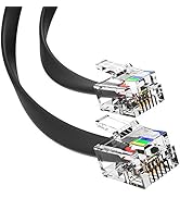 G-PLUG 3FT RJ11 Cable Phone Cord for Landline &amp; Telephone Cord for RJ11 to RJ11 Devices – Smooth,...