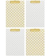 Blu Monaco Decorative Clipboard - Set of 4 Clipboards with Light Cream Patterns