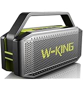 W-KING Portable Loud Bluetooth Speakers with Subwoofer, (100W Peak) 60W Outdoor Speaker Bluetooth...