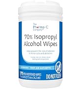 The Pharma-C Company 70% Isopropyl Alcohol Wipes [175ct Wipes] - Large Durable IPA Wipes. First-A...