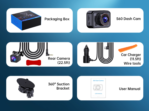hidden dash cam front and rear