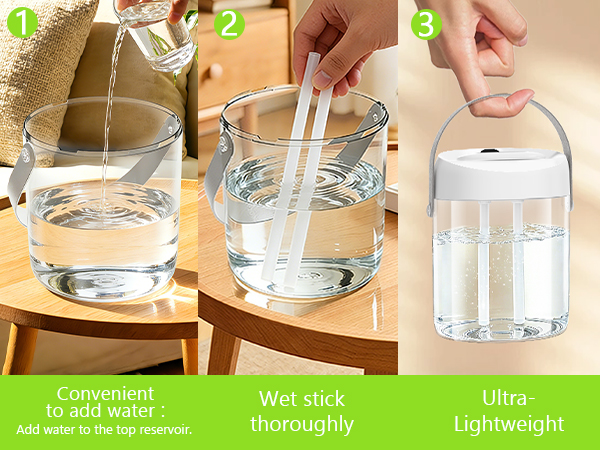 Portable Small Humidifier for Bedroom, Aroma Diffuser Personal Desktop Plant Humidifier Indoor