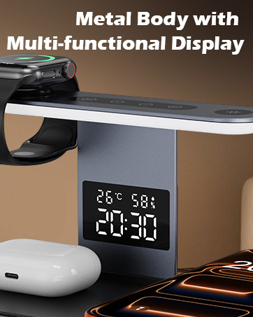 Wireless Charger, 4 in 1 Wireless Charging Station