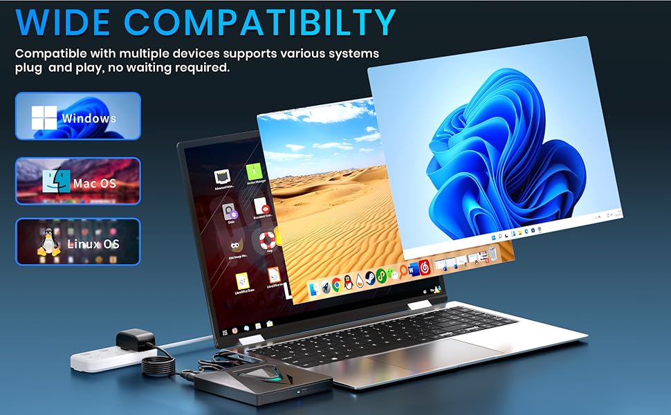 External Mini CD/DVD Drive HDMI, Small Compact DVD Player for Smart TV with All Region Free