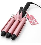 Alure Three Barrel Hair Waver/Crimper with LCD Temperature Display in Celsius - 1 Inch Ceramic To...