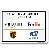 Please Leave Packages In The Box Delivery Instructions Sign, 40 mil