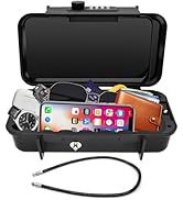 Eikovia Beach Lock Box,Travel Safe Lock Box with Removable Chain,Locking Boxes with Code,Portable...