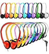 20 Pack Classroom Headphones Bulk for Kids School Student,Wholesale Durable Wired Class Set Headp...