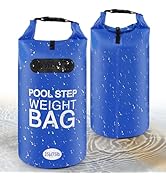 2 Pack 25L/75lb Universal Pool Step Weights 500D PVC Waterproof Swimming Pool Ladder Weights No B...