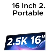 UGREEN 16 Inch 2.5K Portable Monitor, IPS Display 2560×1600@165Hz 100% sRGB with Magnetic Stand, ...