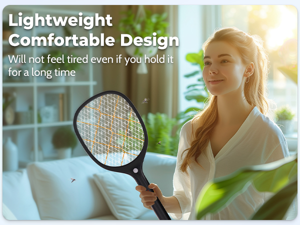 Electric Fly Swatter Bug Zapper Racket