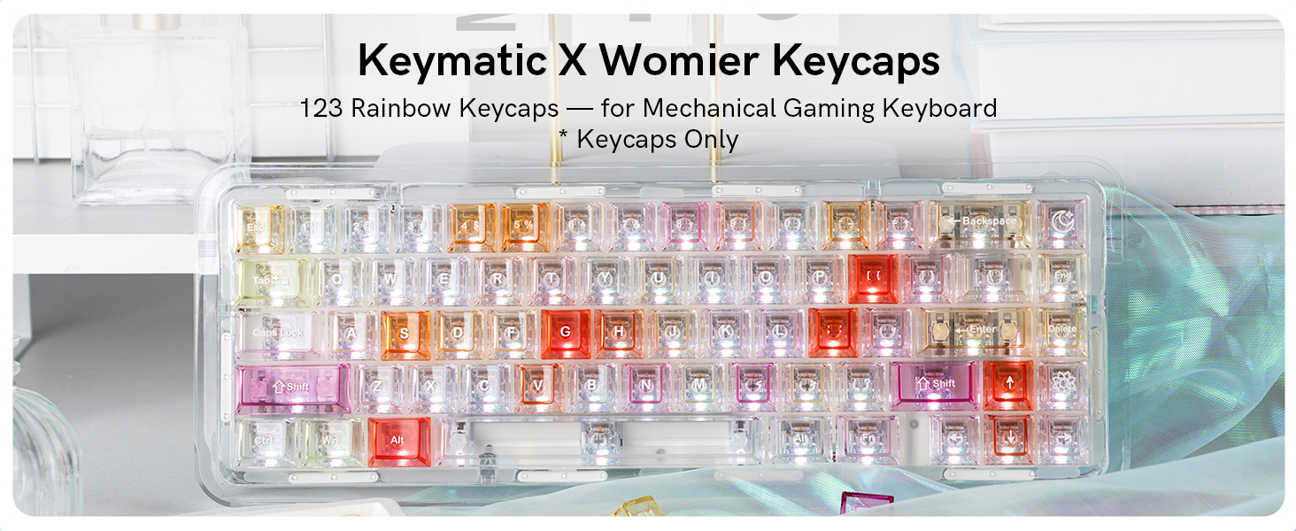 Keymatic Rainbow Spectrum Key Cap Set (123 Keys)