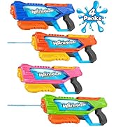 Quanquer 1000cc Water Guns for Kids Adults - 4 Pack Fast-Fill Super Squirt Blaster Soaker with 32...