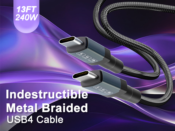 metal usb c cable 240w