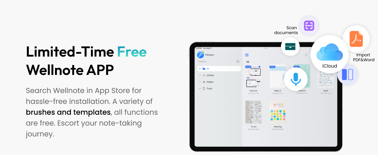Take notes in Wellnote