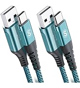 sweguard USB Type C Cable 3.1A Fast Charging [2Pack,10ft+10ft], USB-A to USB-C Charger Nylon Brai...